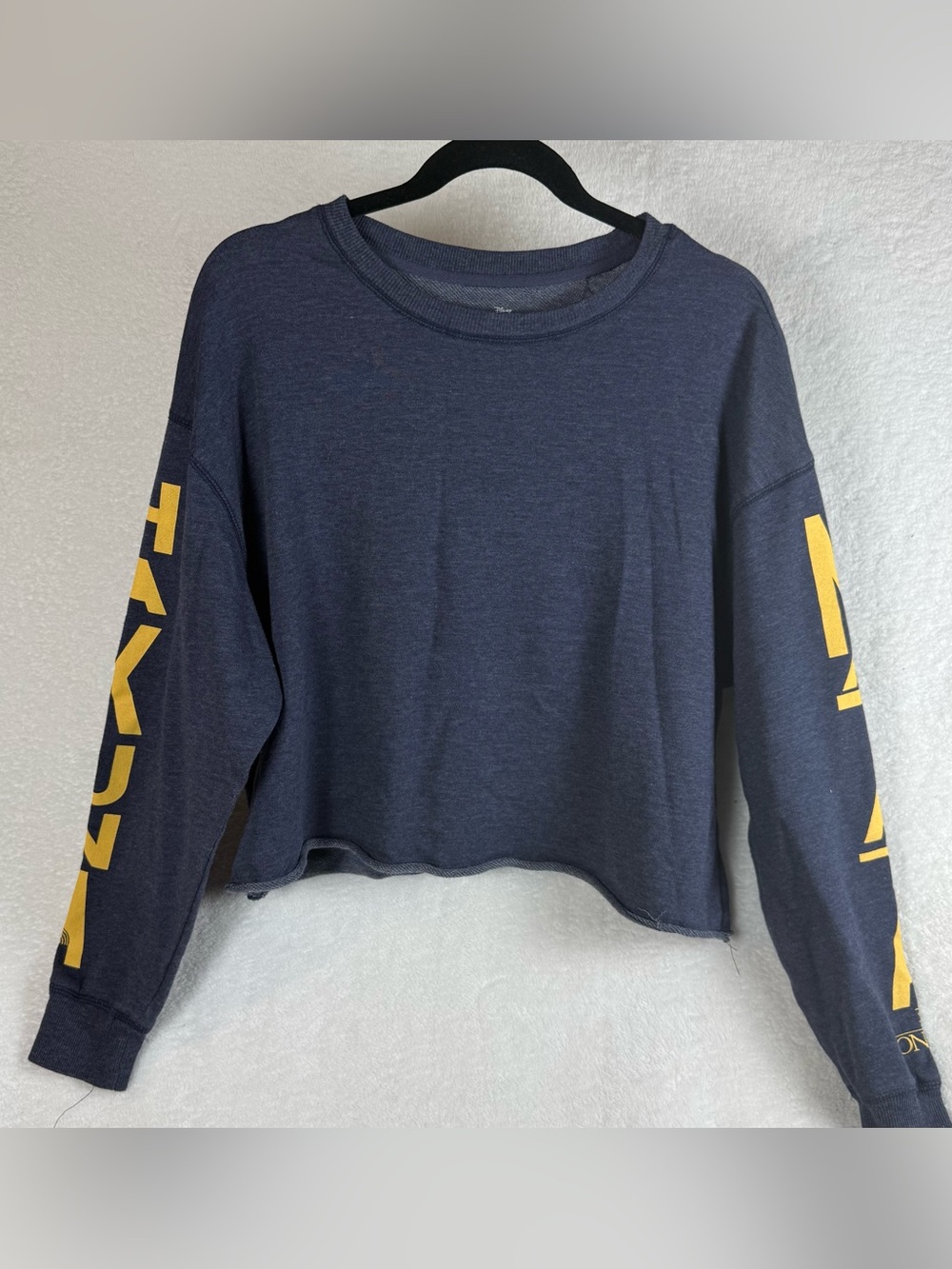 Disney Navy The Lion King Cropped Sweatshirt  - Size XL- Oversized